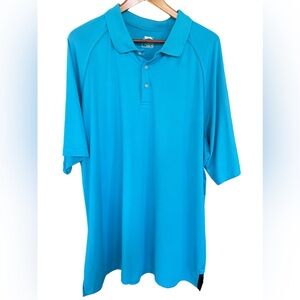 🔥⛳️Slazenger turquoise golf polo shirt size XXL. Performance fabric, like new!